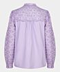 Esqualo Blouse Embroidery Lilac
